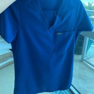 Xs royal blue Catarina scrub top